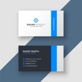 Professional blue minimal style business card template