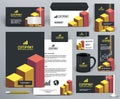 Professional branding design kit with bricks. Royalty Free Stock Photo