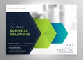 Professional brochure presentation template in geometric arrow style