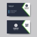 Professional Business Card white and black mixed color minimal design. Modern simple Visiting Card Double sided flat Clean Royalty Free Stock Photo