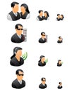 Professional business people icon set