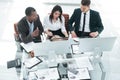 Professional business team sitting at Desk in the office Royalty Free Stock Photo