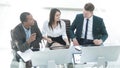 Professional business team sitting at Desk in the office Royalty Free Stock Photo