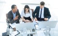 Professional business team sitting at Desk in the office Royalty Free Stock Photo