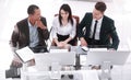 Professional business team sitting at Desk in the office Royalty Free Stock Photo