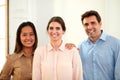 Professional business team smiling at you Royalty Free Stock Photo