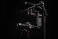 Professional camera set on a 3-axis gimbal Royalty Free Stock Photo