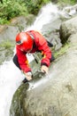 Professional Canyoning Guide At Work