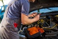 Professional car mechanic working in auto repair service Royalty Free Stock Photo