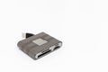 Professional card reader for different memory cards.