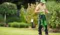 Professional Gardener Checking on His Pear Tree Royalty Free Stock Photo