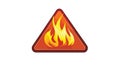 Professional Caution Fire Sign Vector Illustration for Safety Signs and Symbols Royalty Free Stock Photo