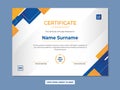 Professional Certificate Template Design for Business and Education Royalty Free Stock Photo