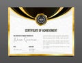 Professional achievement certificate. Template diploma with luxury and pattern. Royalty Free Stock Photo