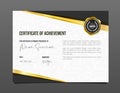 Professional achievement certificate. Template diploma with luxury and pattern. Royalty Free Stock Photo