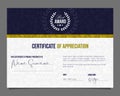 Professional certificate. Template diploma with luxury and modern pattern background. Royalty Free Stock Photo