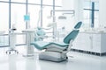 Nobody dental modern office health chair equipment technology interior clinic hospital dentistry medicine