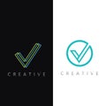 Professional checkmark vector logo design with modern style for business branding purpose Royalty Free Stock Photo