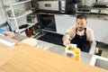 Professional chef preparing all the necessary ingredients Royalty Free Stock Photo