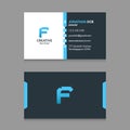 F Abstract Letter logo with Modern Corporate Business Card design Template Vector Royalty Free Stock Photo