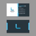 L Abstract Letter logo with Modern Corporate Business Card design Template VectorQ Royalty Free Stock Photo
