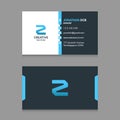 Z Abstract Letter logo with Modern Corporate Business Card design Template VectorN Royalty Free Stock Photo