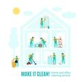 Professional Cleaning Advertising Illustration