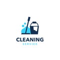 Professional cleaning company logo design Royalty Free Stock Photo