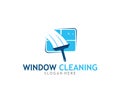 Cleaning washing service household maintenance vector logo design