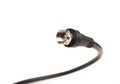 Professional coaxil cable tv connector (RG6) close up Royalty Free Stock Photo