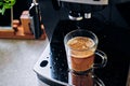 Professional coffee machine for home use. Royalty Free Stock Photo