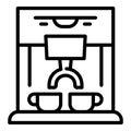 Professional coffee machine icon, outline style Royalty Free Stock Photo