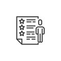 Professional competence line icon