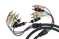 Multicolored RCA Audio Video Connection Cable Royalty Free Stock Photo