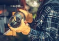 Construction Worker Selecting Right Size Plastic Sanitary Pipe