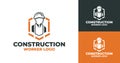 Professional Construction Worker Logo Royalty Free Stock Photo