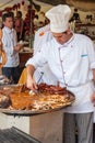 Professional cook cooking during Spancirfest festival