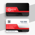 Professional corporate card in red color theme