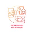 Professional counsellor concept icon