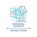 Professional counsellor concept icon