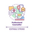 Professional counsellor concept icon