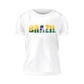 Professional and creative Brazil Flag color t-shirt Vector design Royalty Free Stock Photo