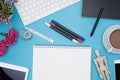 Professional creative graphic designer desk Royalty Free Stock Photo