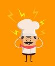 Professional Cute Chef - Devil person Standing with Fake Smile Royalty Free Stock Photo