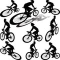 Professional cyclists on the race Royalty Free Stock Photo