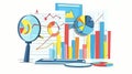 Professional Data Analyst Business Analysis Graph Chart Image for Adobe Stock Photos