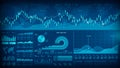 Professional data dashboard showcasing charts, and graphs, for finance, trading, and business insights. Data analytics for