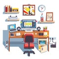 Professional designer working desk