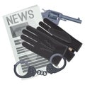 Professional detective accessories for crime investigation