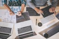 Professional Developer programmer cooperation meeting and brainstorming and programming in website working a software outsourcing Royalty Free Stock Photo